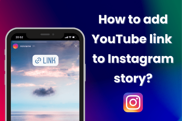 Kuinka lisätä YouTube-linkki Instagram-tarinaan