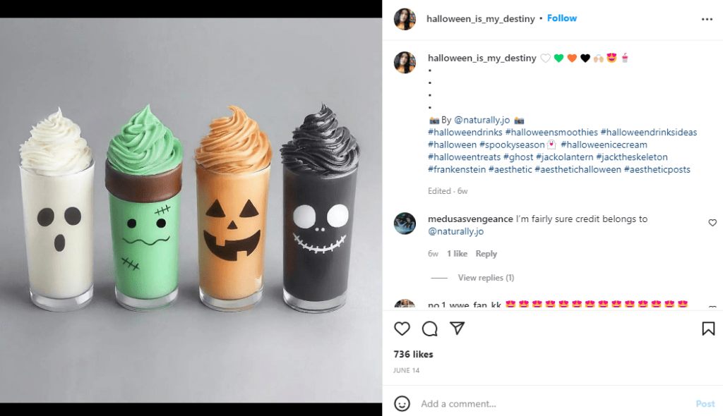 Spooky delicious drinks halloween content idea