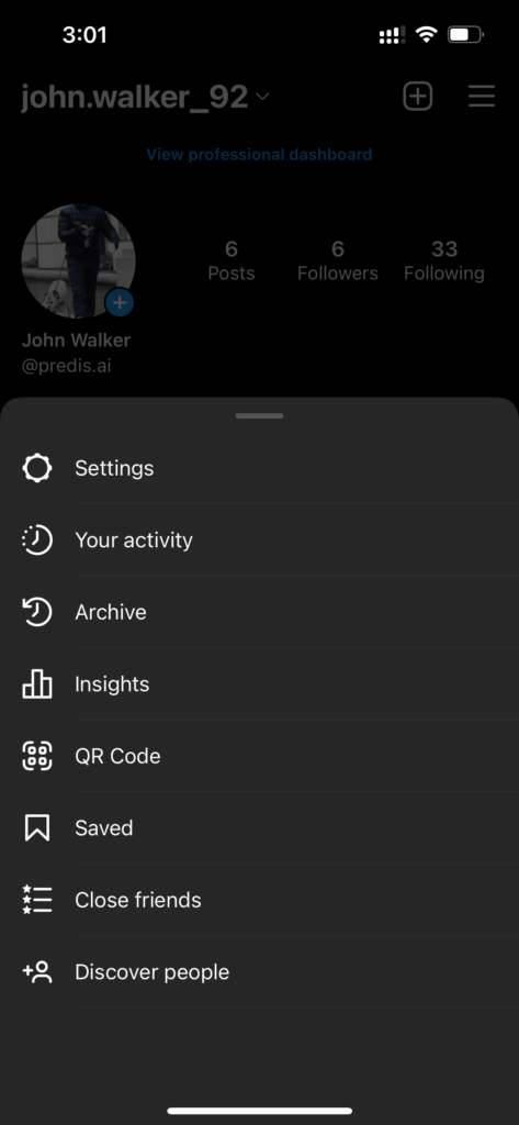 Instagram Settings