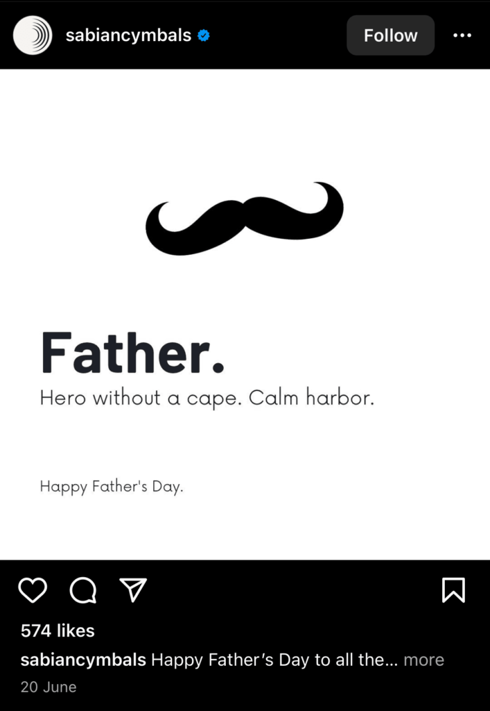 fathers day typography post