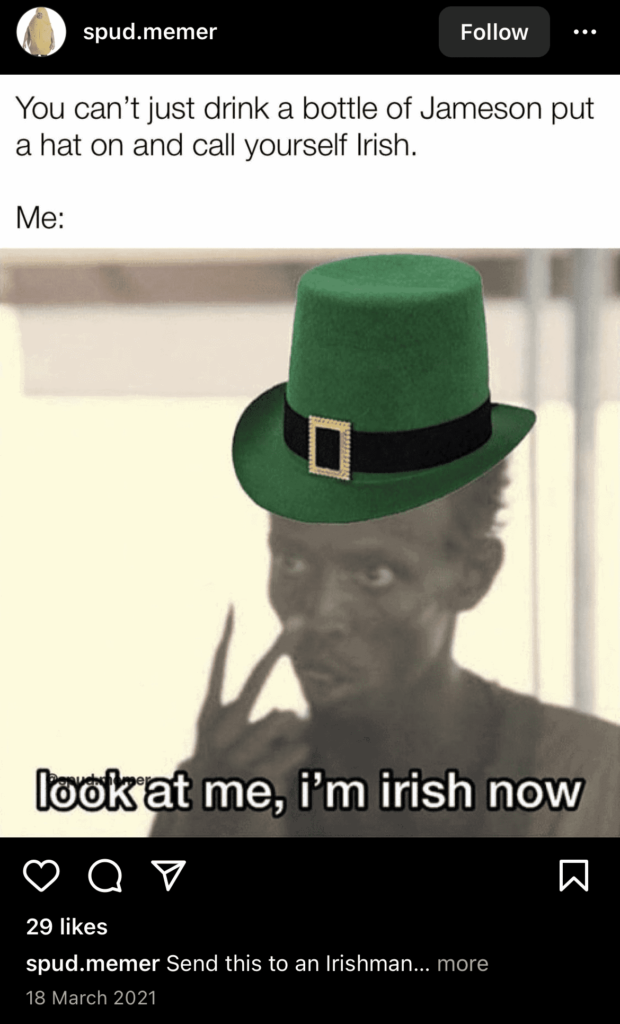 St Patrick's day meme