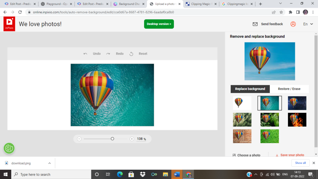 Inpixio Background changer