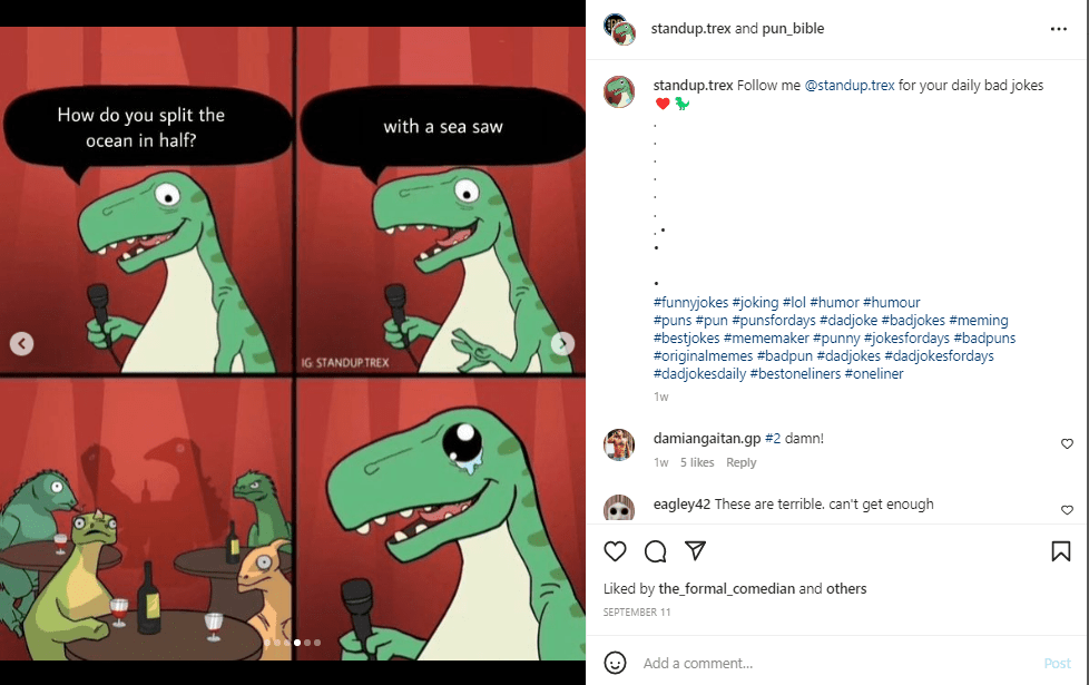 Father’s Day social media post ideas-dad joke