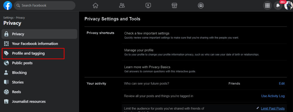 privacy settings and tools