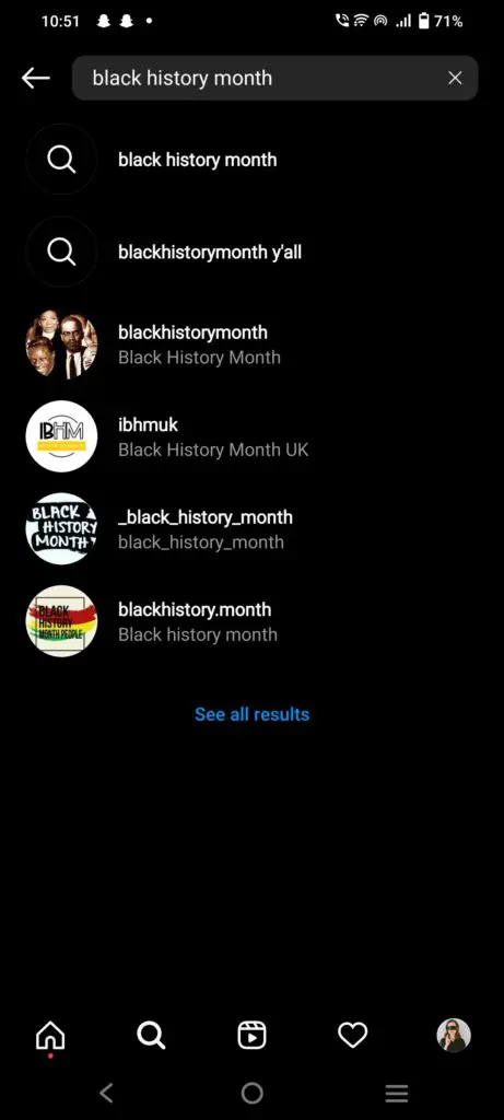clear Instagram search suggestions