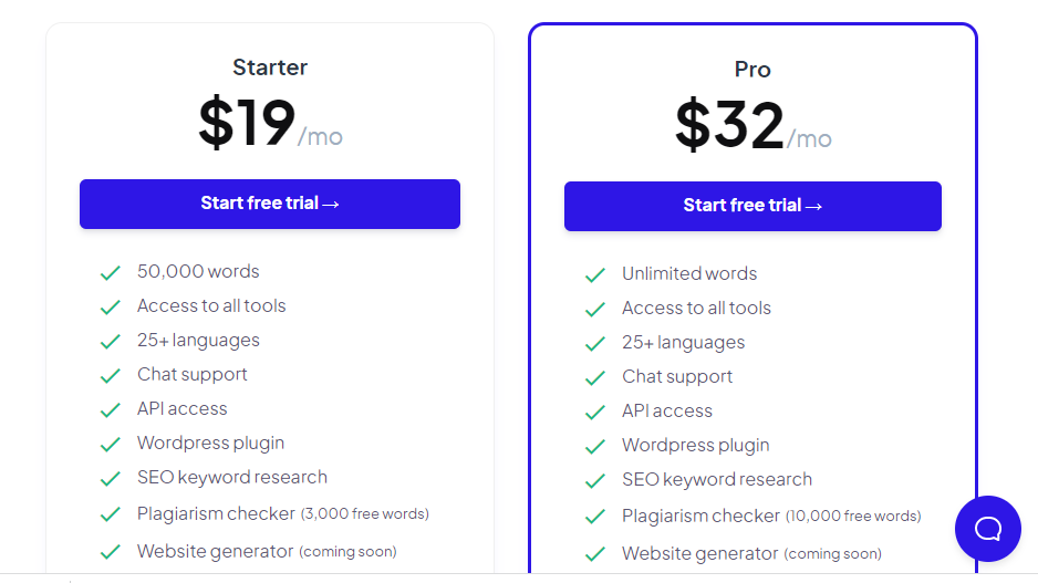 Copymatic.ai pricing