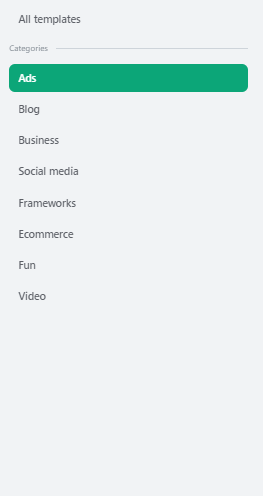 Ocoya Templates list