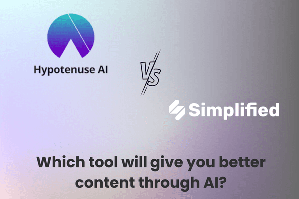 Simplified vs Hypotenuse.ai : Which tool will give you better content through AI?