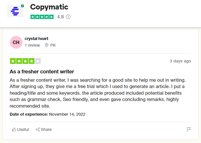 Copymatic review