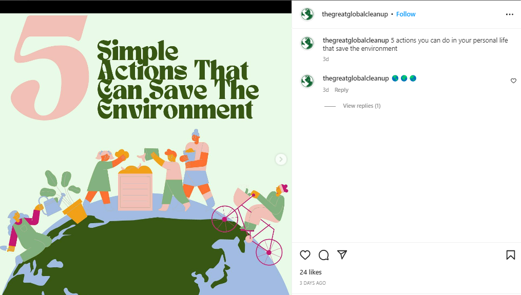 Earth Day social media post ideas - tips
