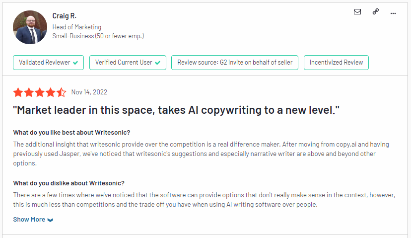 Writesonic review
