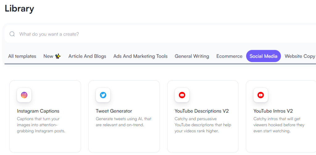 Creaitor.ai VS Writesonic: templates