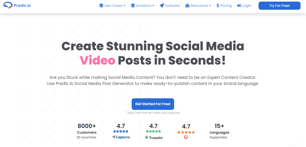 predis.ai caption and content generator