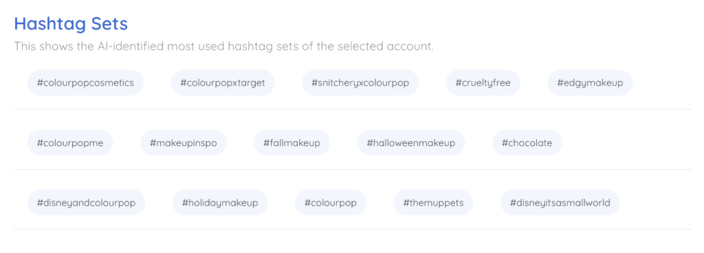 hashtags used by colourPop