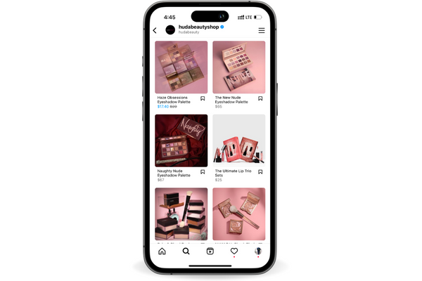 Huda Beauty Shoppable products