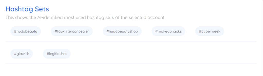 Hashtags on Instagram used by Huda Beauty