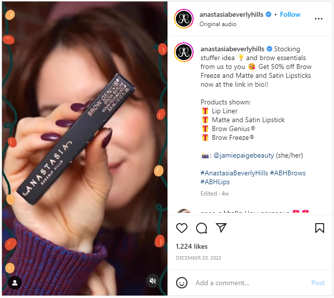 Anastasia Beverly Hills influencer marketing
