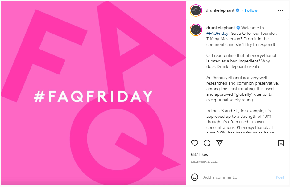 Drunk Elephant FAQ Fredag