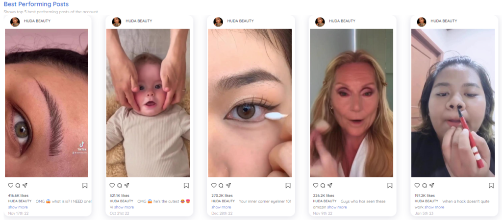 Huda Beauty User generated content