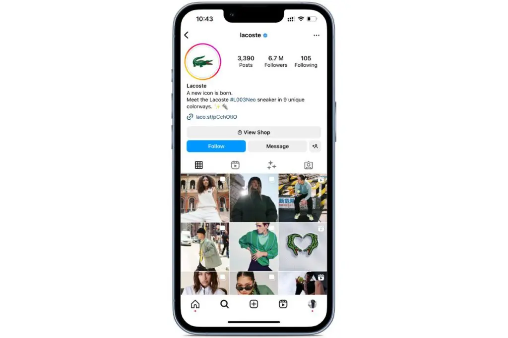 lacoste social media posts