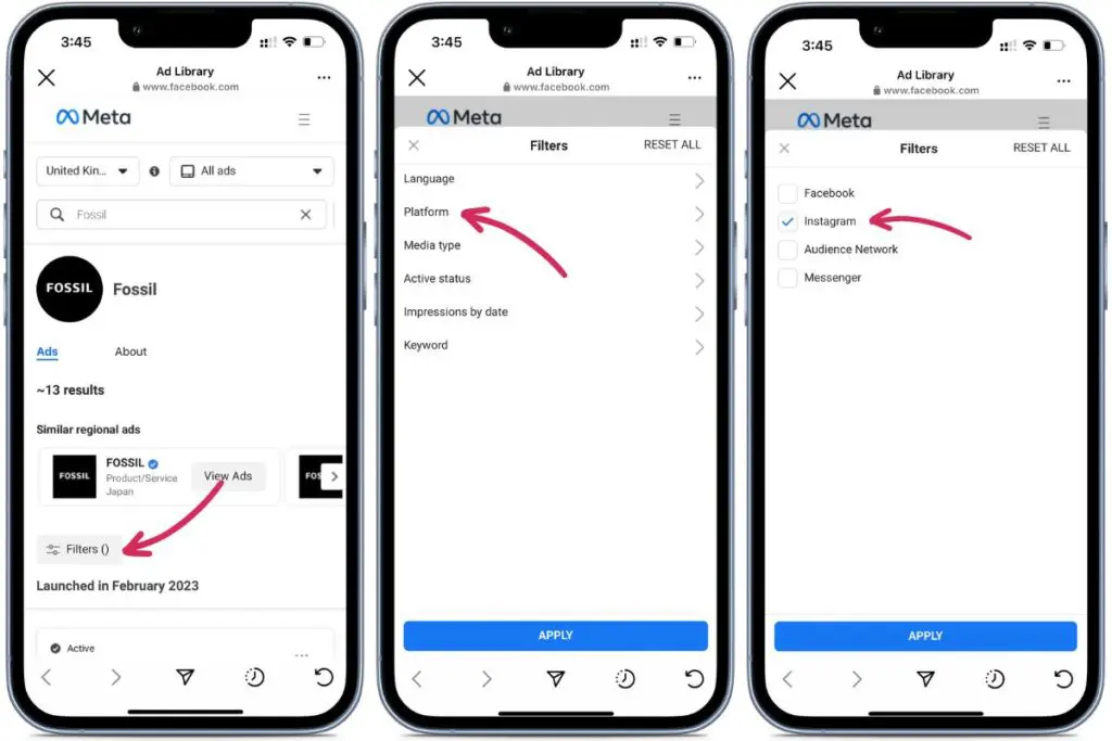 How to See Competitors Instagram Ads