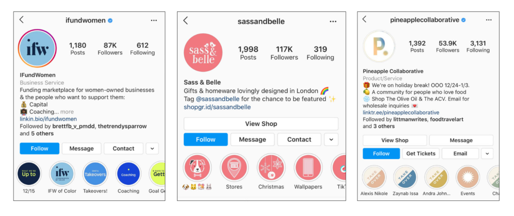 Instagram-bios