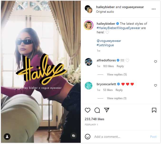 vogue influencer marketing eksempel