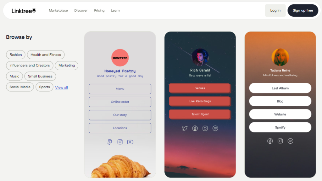 Add Multiple Links In Bio - linktree