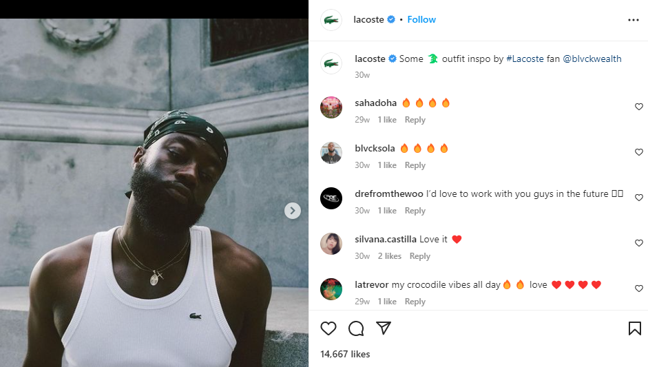 Lacoste user generated content