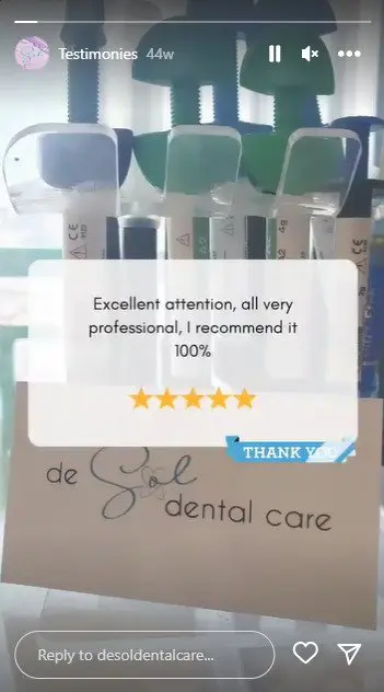 story ideas for dental service - customer reviews