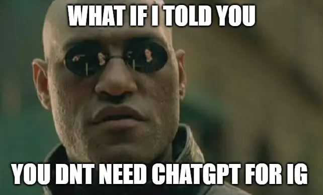 ChatGPT alternative for Instagram posts