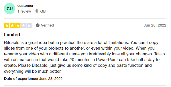Biteable review