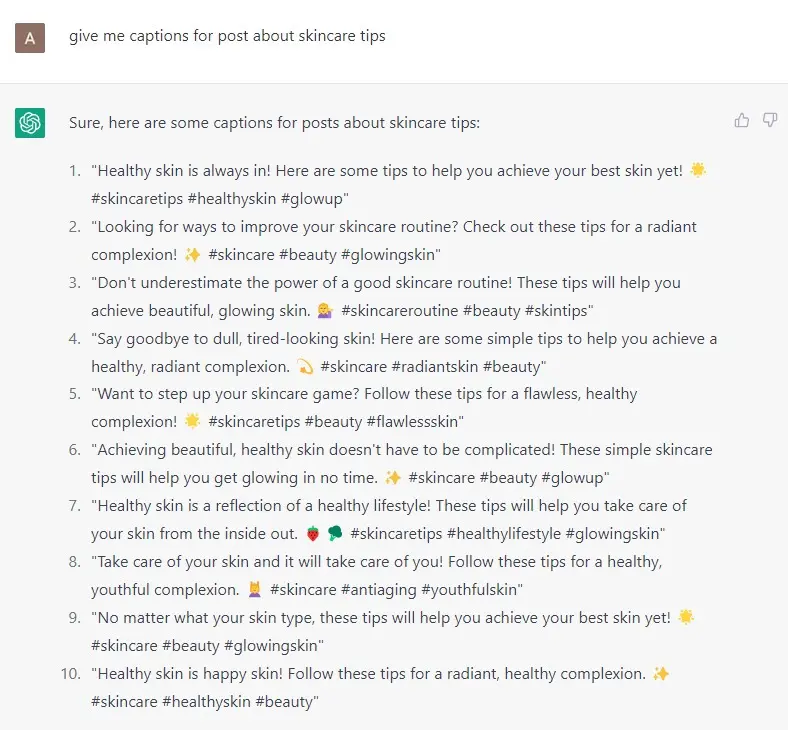 Make Instagram captions Using ChatGPT