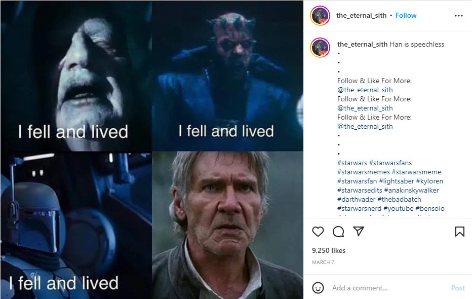 Star Wars Day Social Media Post Ideas - memes