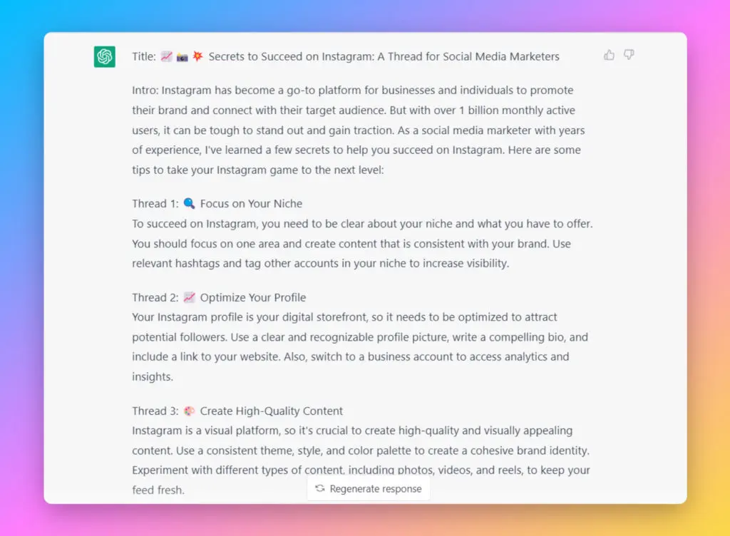 create twitter threads with chatgpt