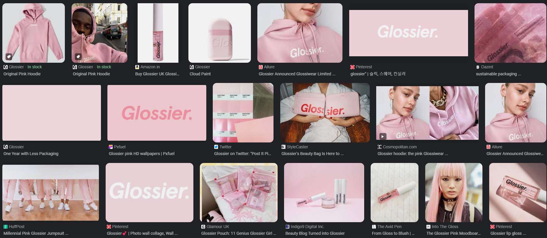 Glossier's brand image