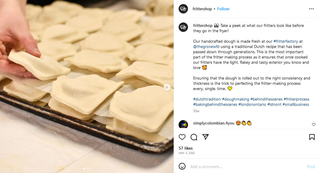 Instagram content ideas for baking - behind the scenes