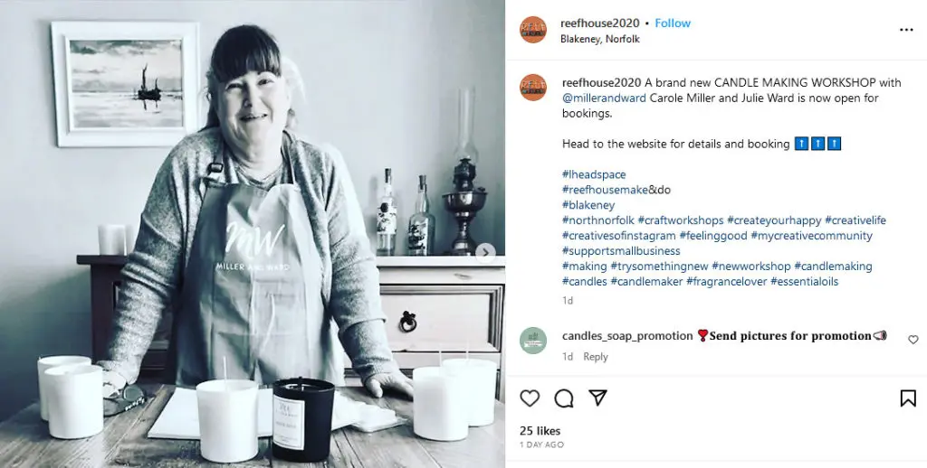 küünalde valmistamine - instagrami sisu idee