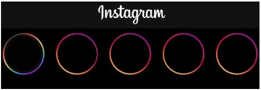 Instagram story rainbow ring color