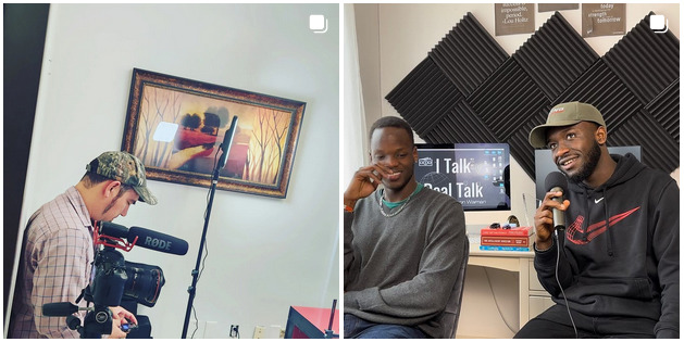 podcast Instagram post idea - behind the scenes
