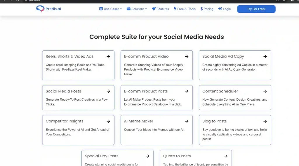 Predis AI social media marketing software