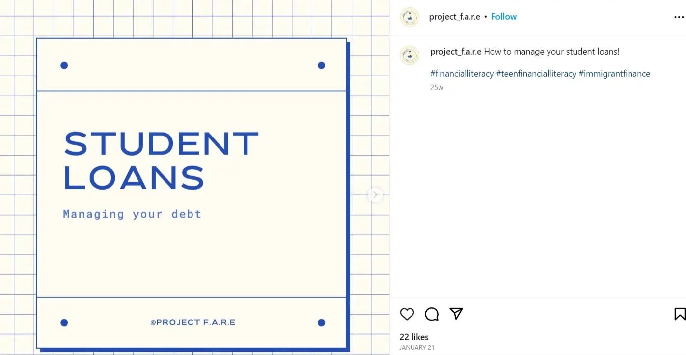 Money management as a student: social media post ideas for financial advisors 