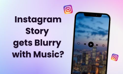 Instagram-historien uskarp når jeg legger til musikk