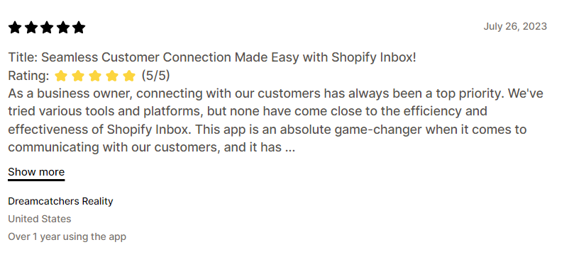 shopify inbox review 