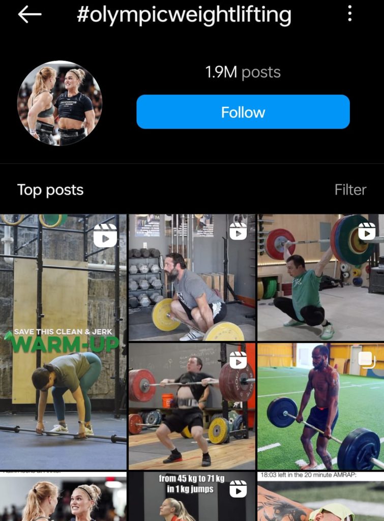 Fitness Hashtags - Weightlifting hashtags