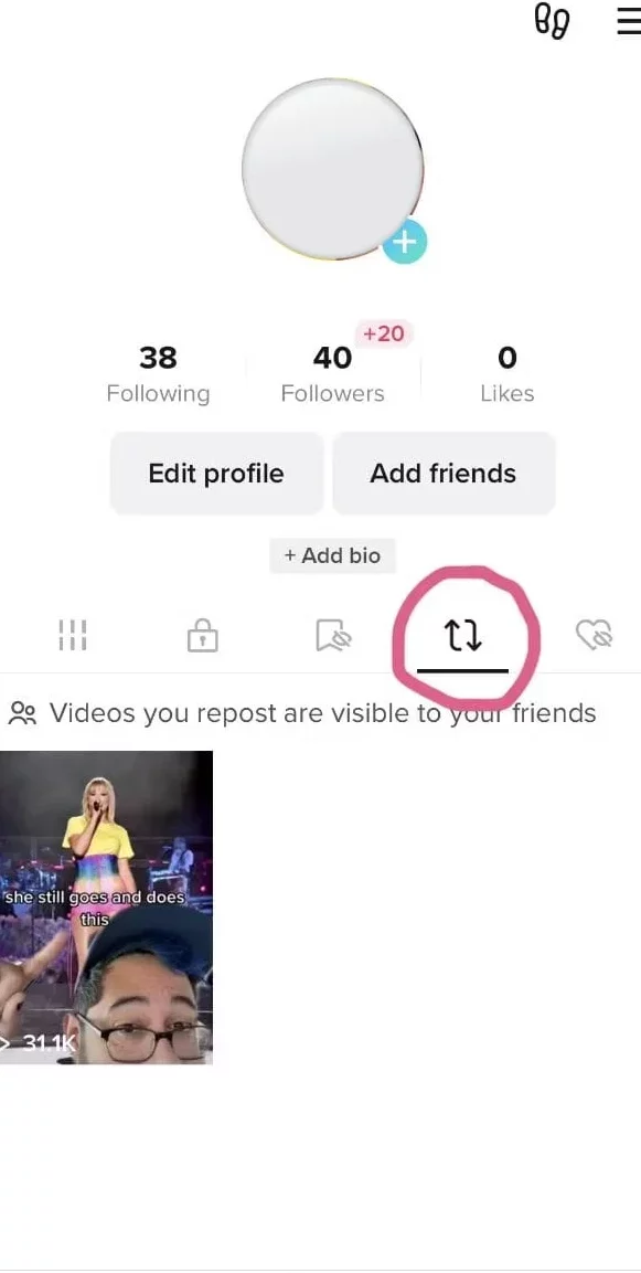 reposts on tiktok