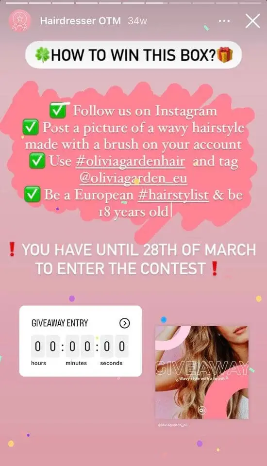Giveaway contests
