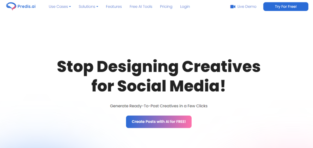 Predis AI Home Page