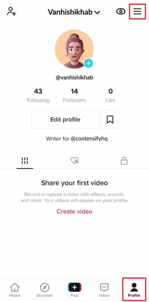 Access Your TikTok Profile