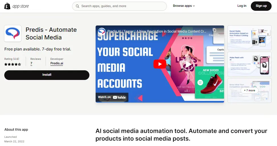 predis.ai for shopify social media marketing